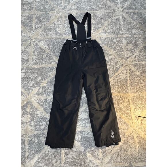 Weatherproof 32 degrees black youth snow pants bibs size large 14/16 - Picture 1 of 6